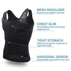 Men Extreme Compression Shirt to Hide Gynecomastia Moobs Chest Undershirt Shaper