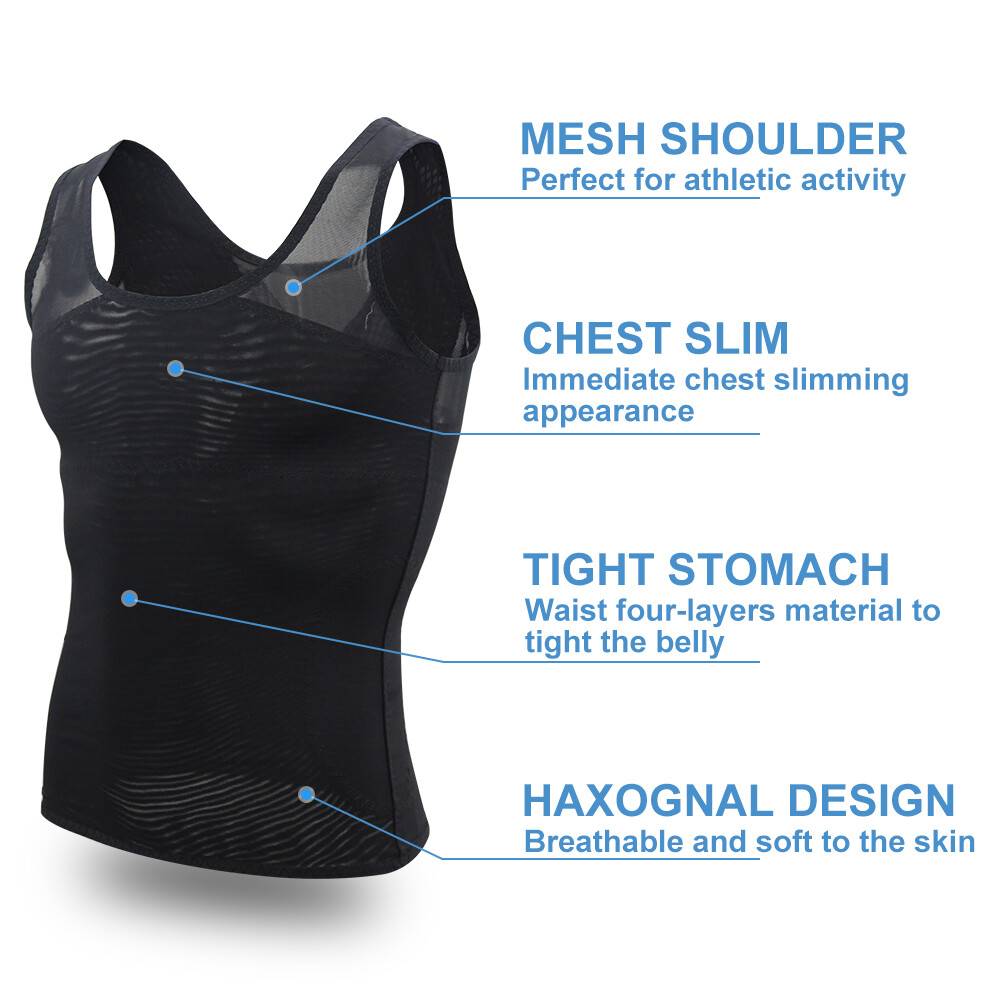 Men Extreme Compression Shirt to Hide Gynecomastia Moobs Chest Undershirt Shaper gallery