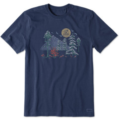 NWT… LIFE IS GOOD MENS S/S CRUSHER TEE ….”WINTER SCENE LINEWORK” …(XL)