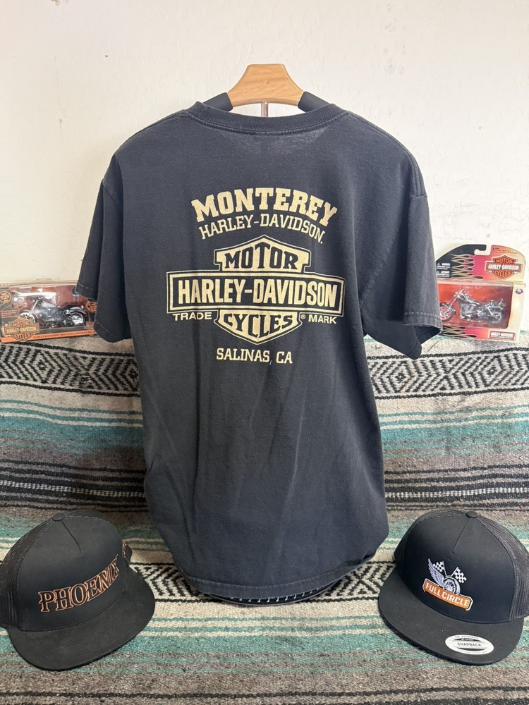 Monterey Harley Davidson Salinas, CA Shirt, Large, 28 in Long 21 in Wide
