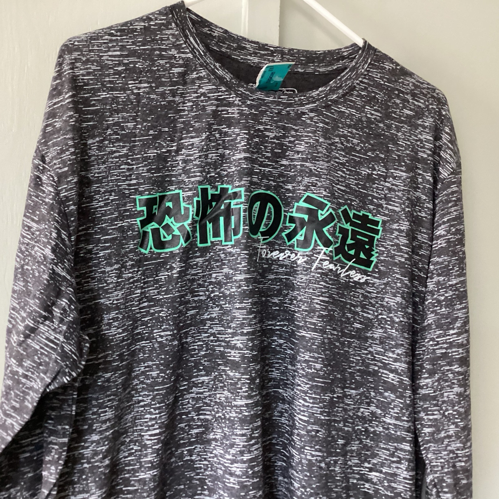 Fresh Laundry T Shirt Asian Signs Mens Size XL Tee Crewneck Speckled Gray NWOT gallery