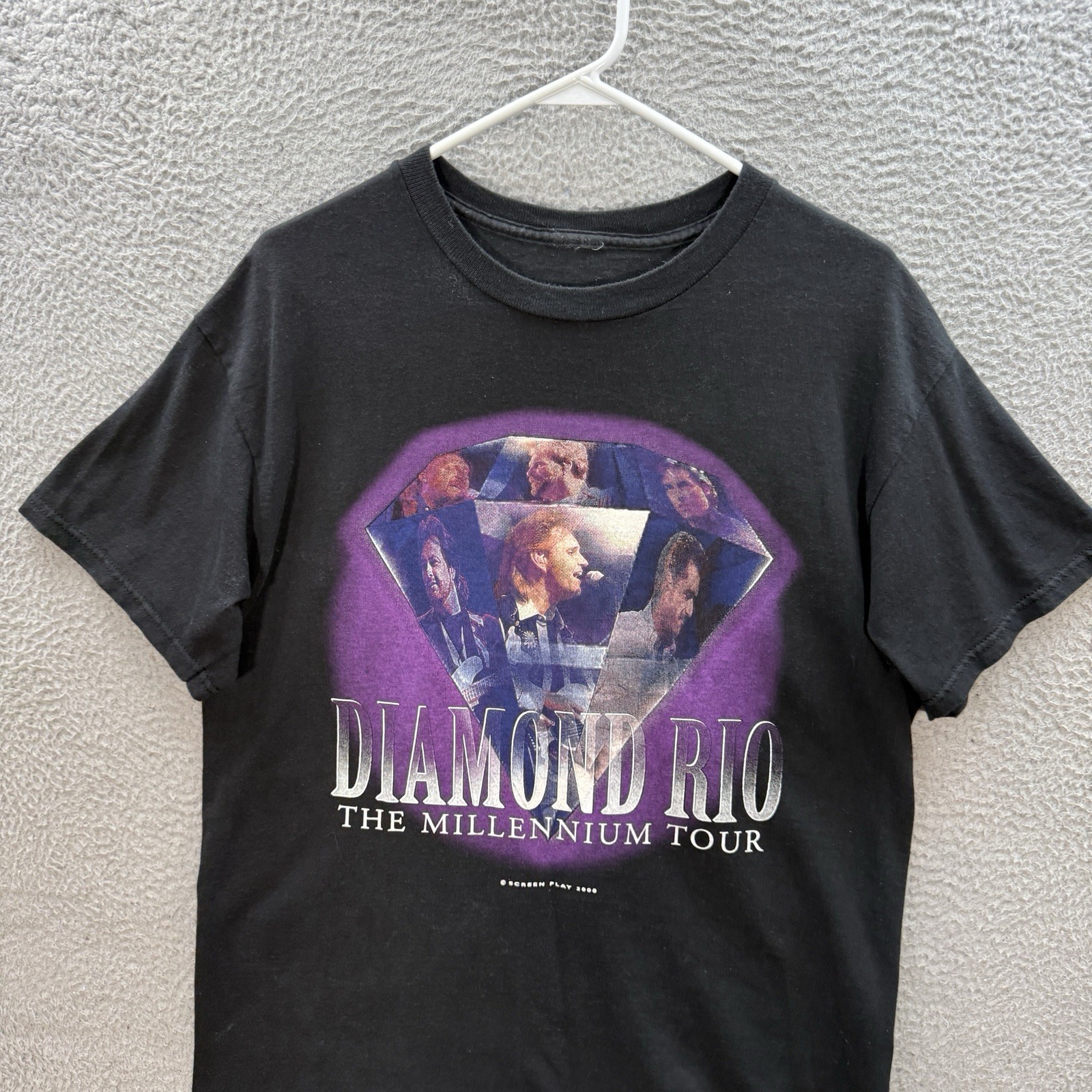 Vintage Diamond Rio Shirt Adult XL Black Crewneck Tee Country Music 90s Y2K gallery
