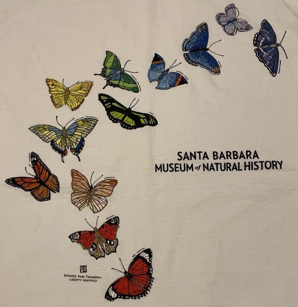 Vtg Butterfly Art AOP Shirt M Nature Wildlife Animal Grunge Vaporwave 90s Y2K gallery