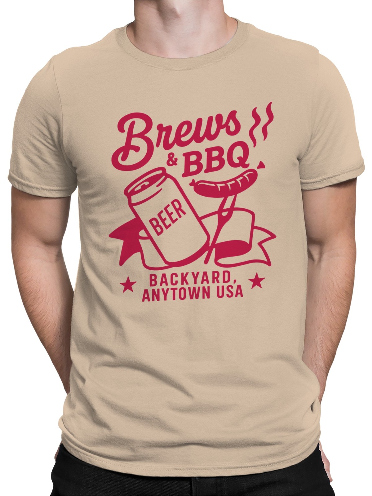 Backyard Brews & BBQ Fun Men's T-shirt gallery