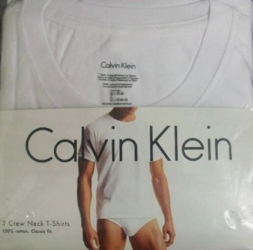 3 PACK CALVIN KLEIN SIZE SMALL WHITE CREW NECK COTTON T-SHIRTS UNDERSHIRTS U9001