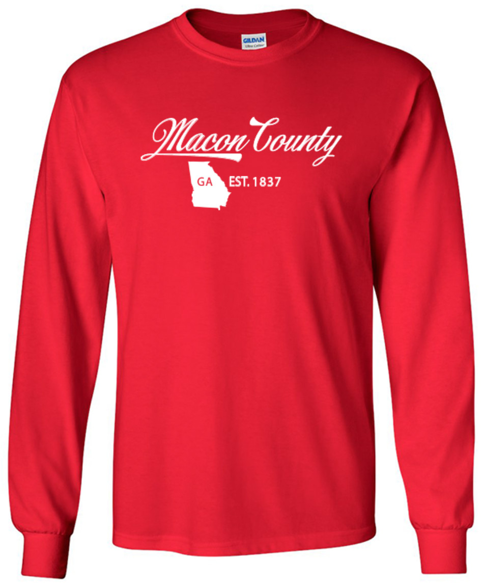 Macon County Georgia State T-Shirt Long Sleeve Graphic Tees Unisex Apparel gallery