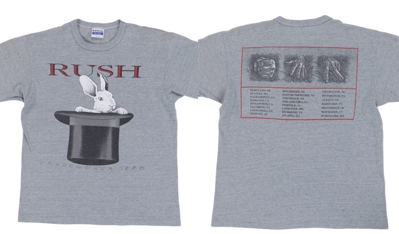 Vtg Rush Presto Tour 2 sided sport grey t-shirt QT8560 gallery