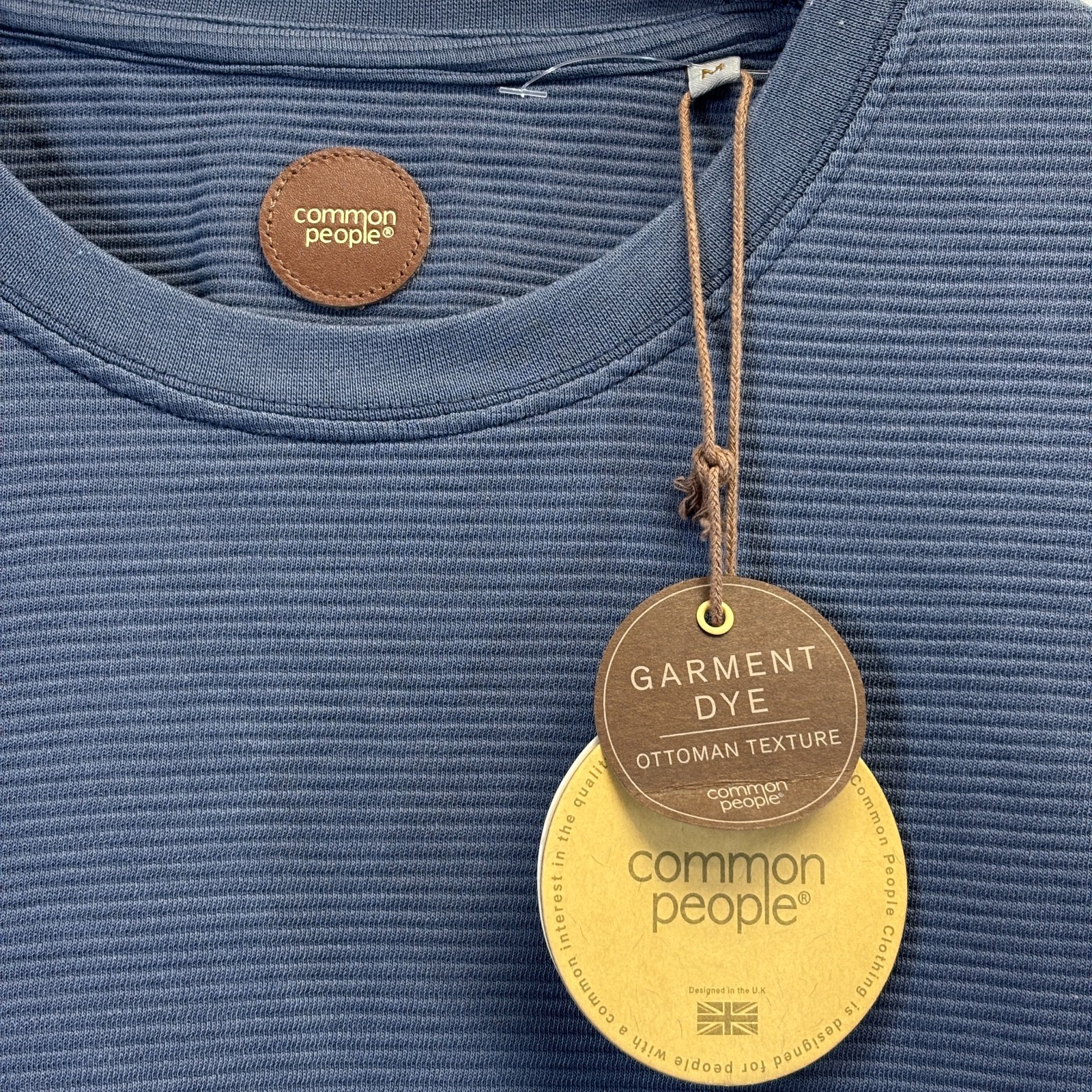 Common People Mens Minimalist Ottoman Textured T-Shirt Size M Closet Staple NWT gallery