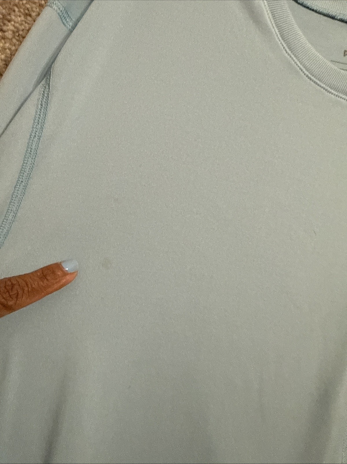 Patagonia Tropic Comfort Crew Shirt Men’s XL Blue Thumb Holes Fly Fishing 52115 gallery