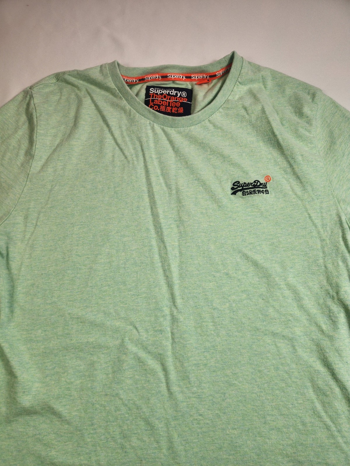 Superdry The Orange Label Shirt Men's Size XL Green Short Sleeve Embroidered Tee gallery
