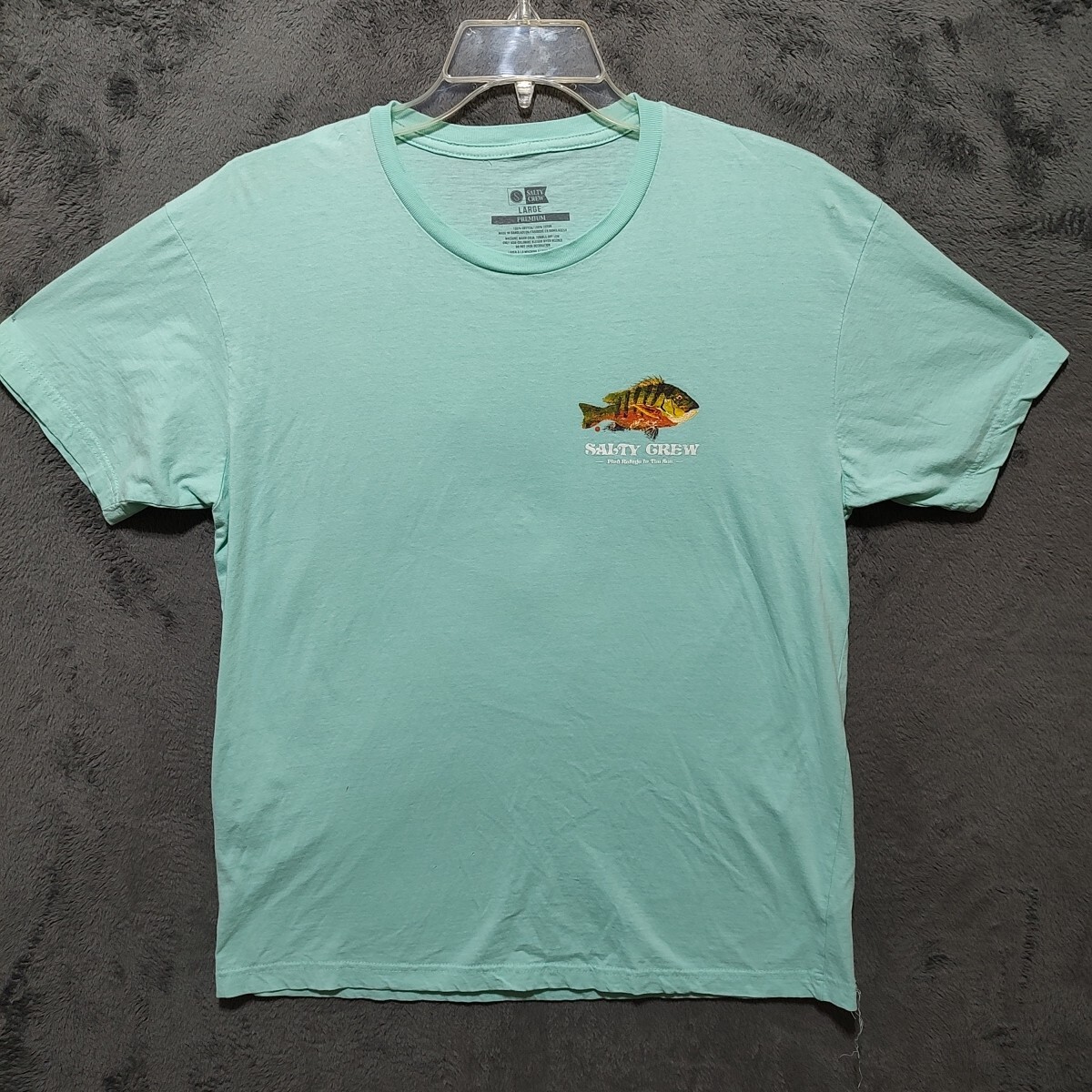 Salty Crew Shirt Adult Large Green Graphic Short Sleeve Cotton Beach Outdoor Men