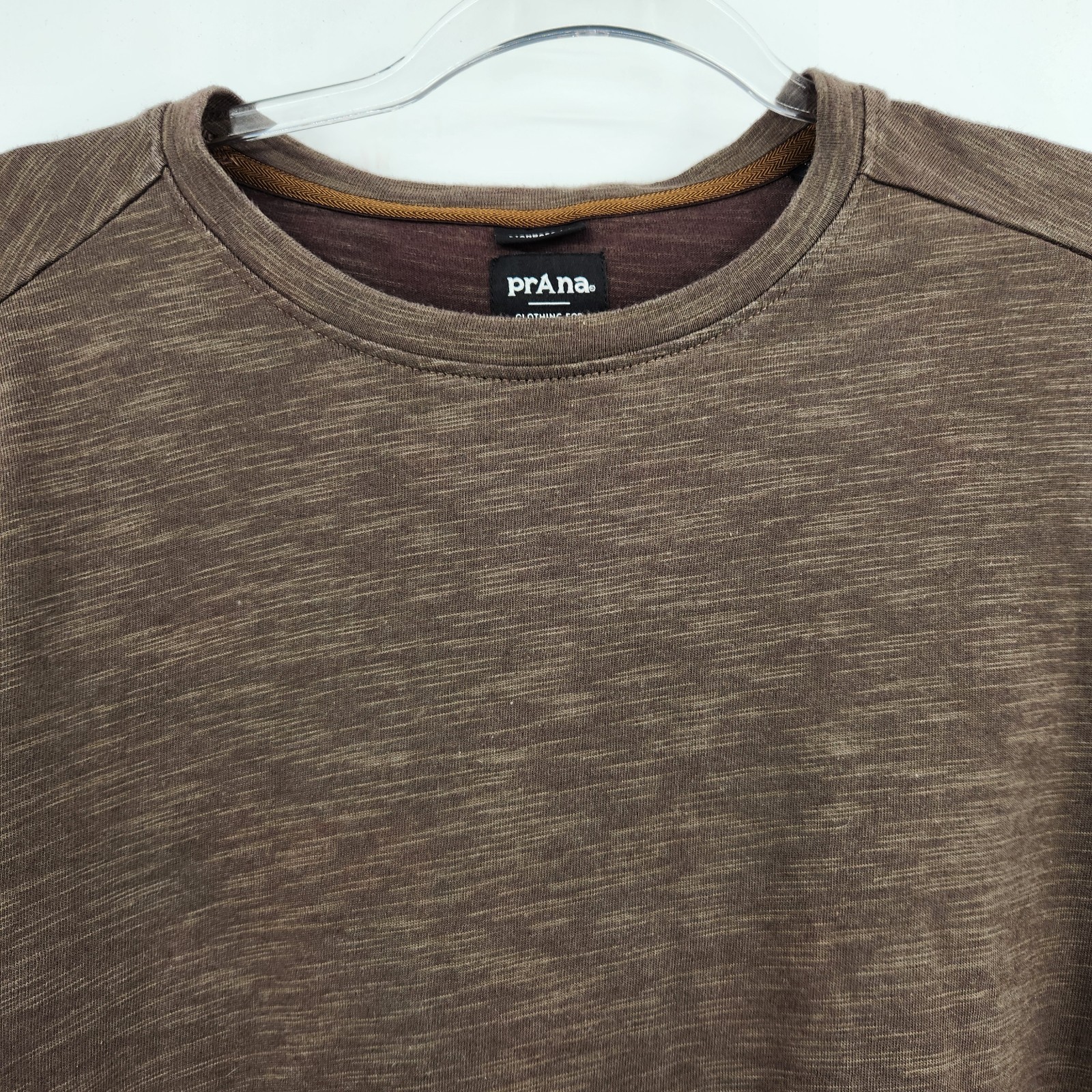 Prana Mens Long Sleeve Crewneck Tee Size Medium Brown Standard Fit gallery