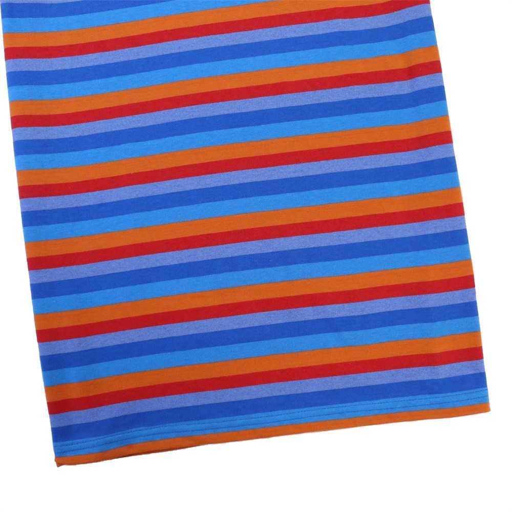 Beautiful Giant Men's Striped Cotton T-Shirt Classic Causal Loose Orange gallery