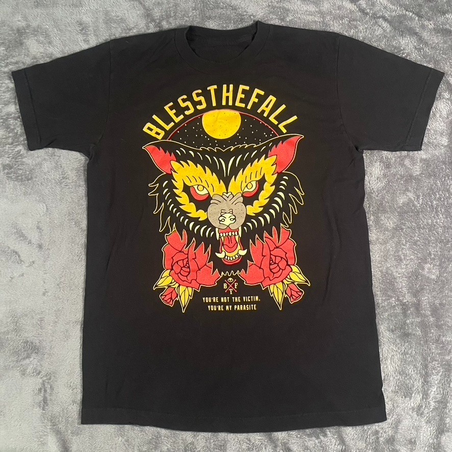 BLESSTHEFALL Parasite T Shirt Mens Medium Black Metalcore Band Tee No Tag gallery