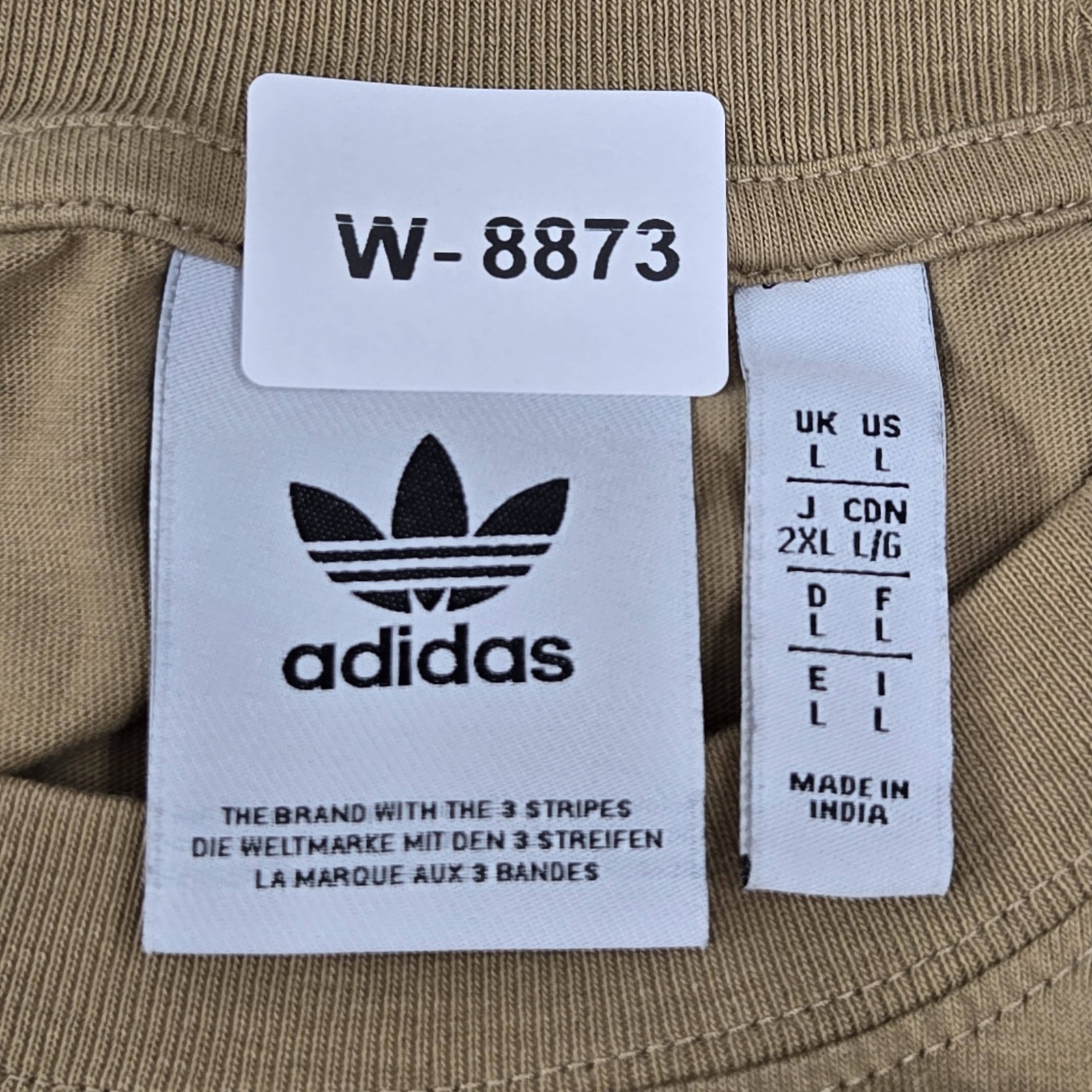 Adidas Men Shirt L Brown Colorblock Trefoil Logo Activewear Short Sleeve gallery