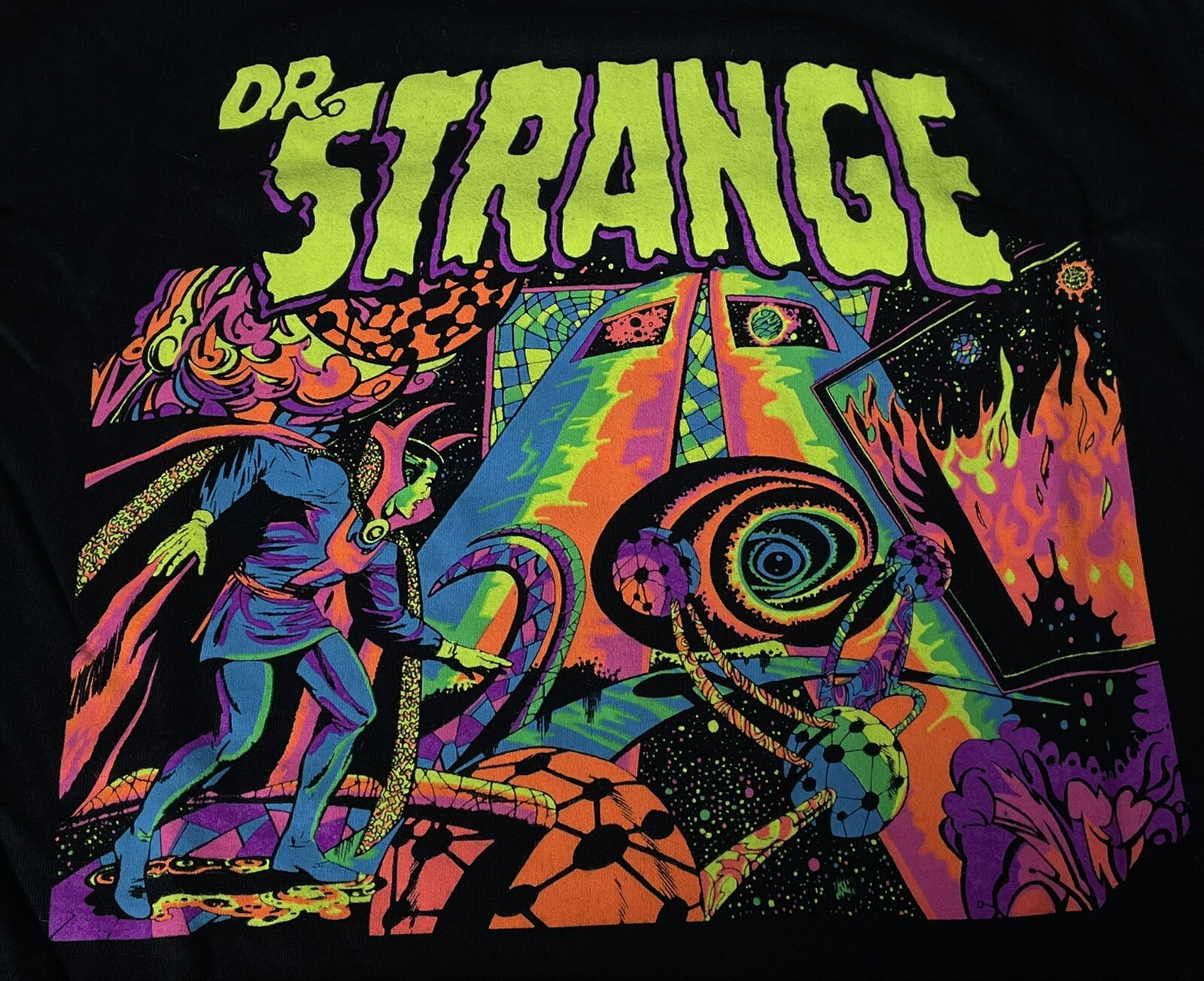 Doctor Strange 60's Marvel Comics Black Light Psychedelic T-Shirt NEW gallery
