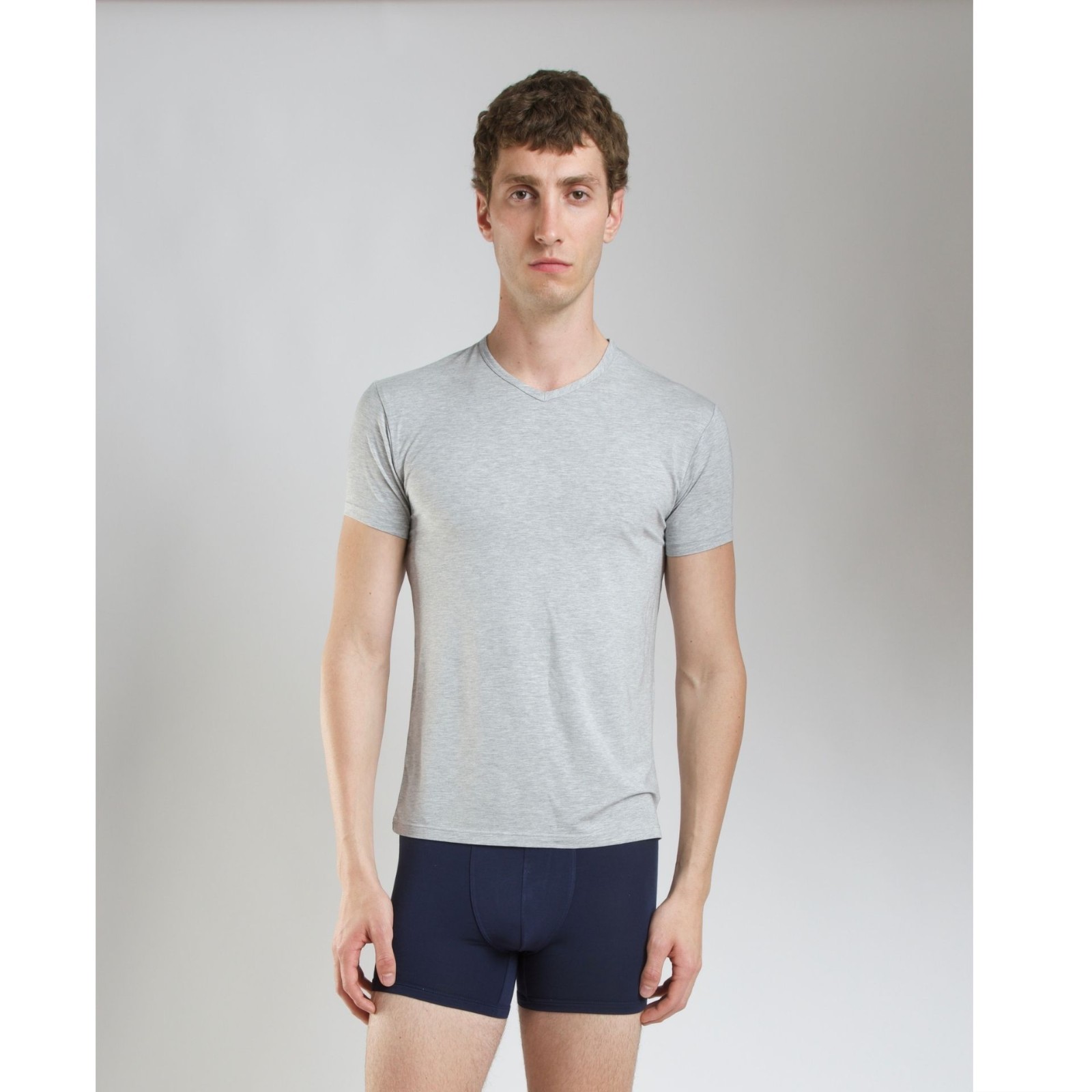 SilkCut V-Neck Mens Undershirts - 2 Pack gallery