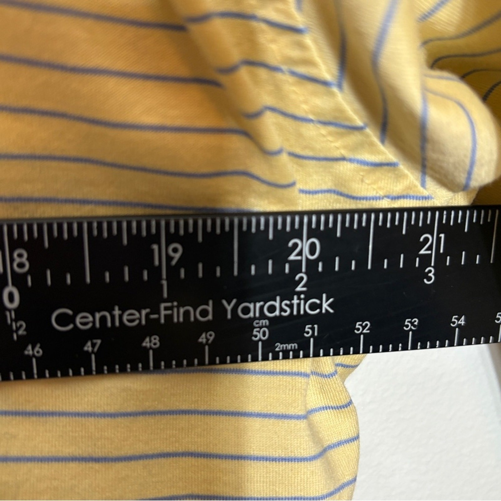 Peter Millar Vintage Tag Yellow Striped Polo Shirt with Textured Fabric XXL gallery