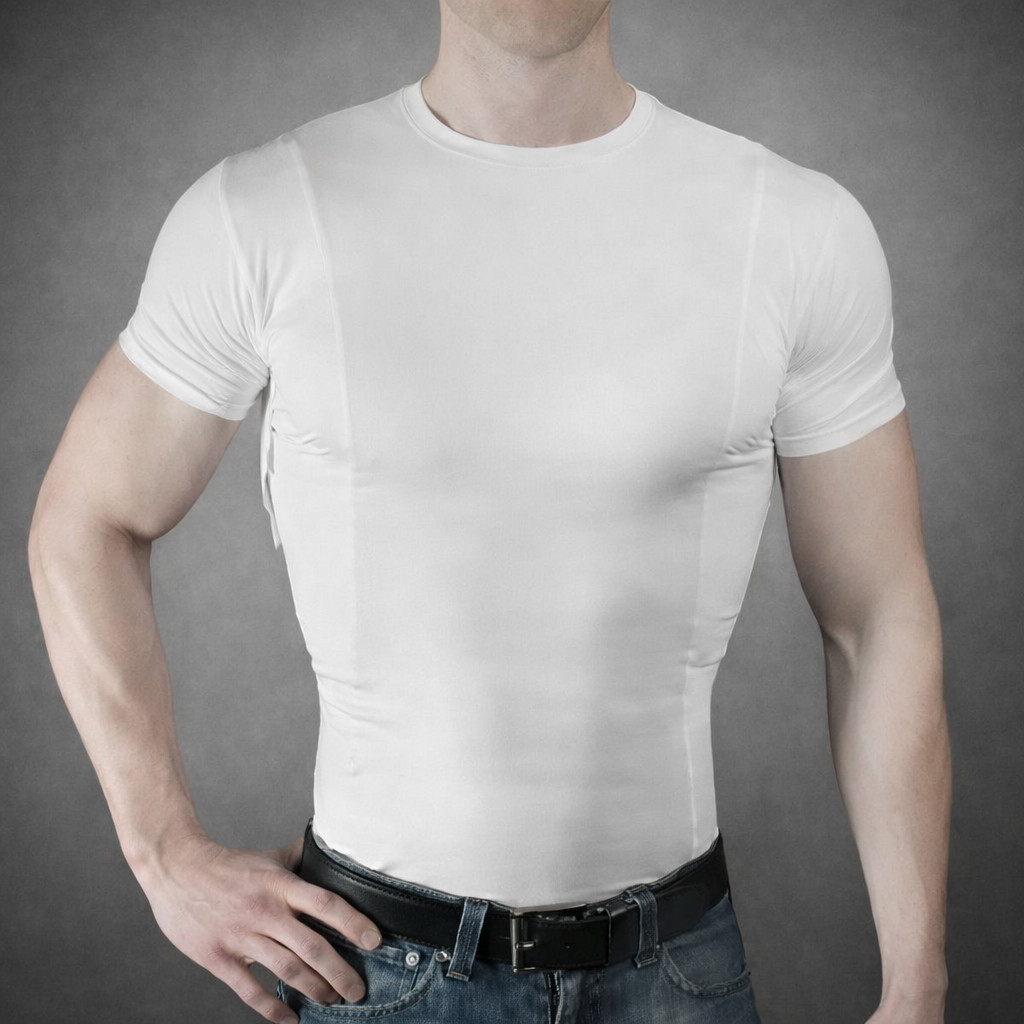 Men Tactical Concealed Carry Shirt Short Sleeve Hidden Holster Pockets gallery
