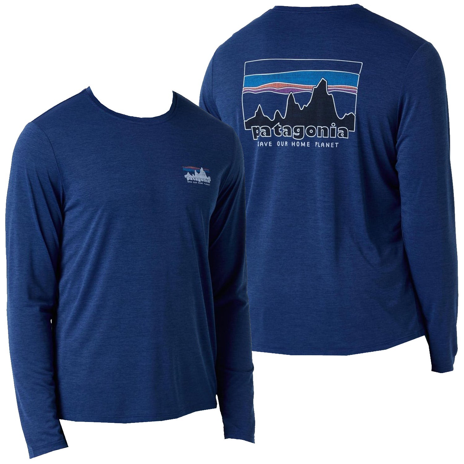 Patagonia Mens - Capilene Cool Daily '73 Skyline L/S T-shirt -Clement Blue/X-Dye gallery
