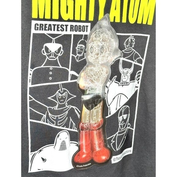 Tezuka Astro Boy Mighty Atom Sweatshirt Mens L Black Anime Graphic Hologram gallery