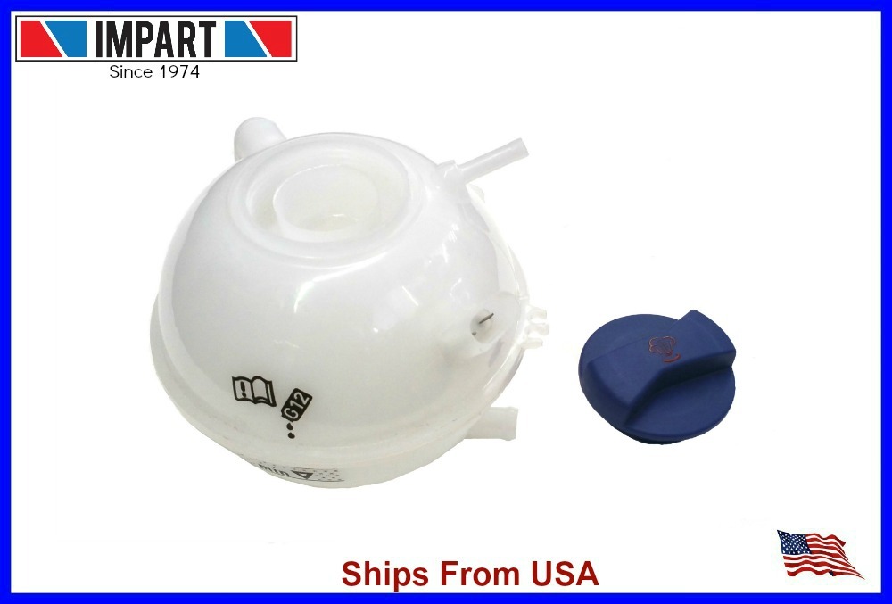 Audi VW Radiator Overflow Expansion Tank With Cap NEW 1J0 121 407F