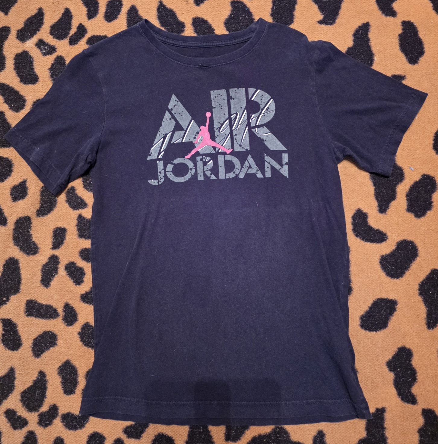 Jordan Black Jumpman Logo Graphic Print Crew Neck Short Sleeve T-Shirt Men's M gallery
