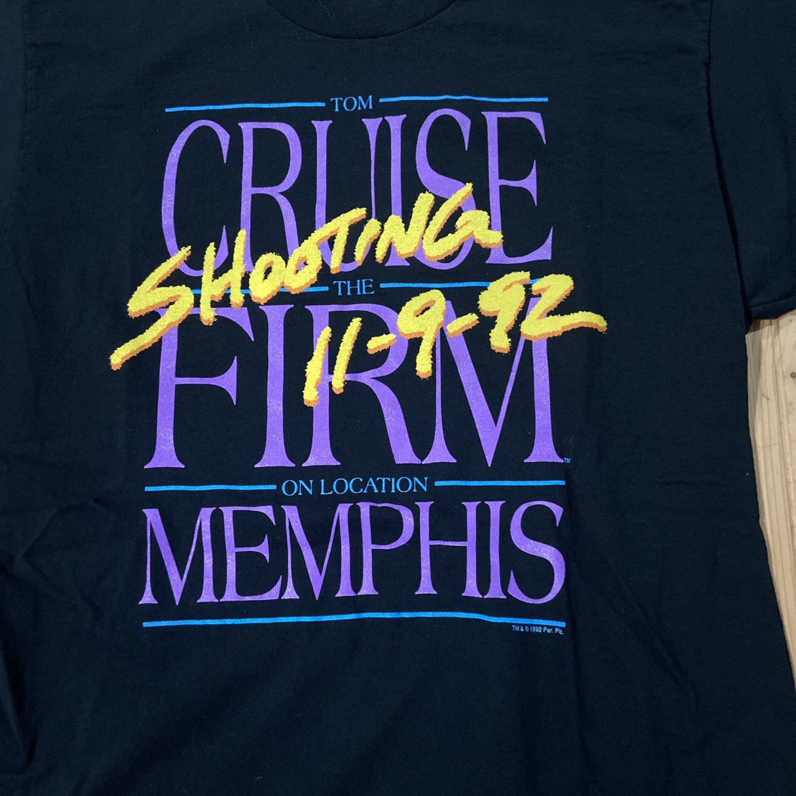 Rare Vintage Tom Cruise Shooting The Firm Movie Promo 1992 Men’s M T-Shirt gallery