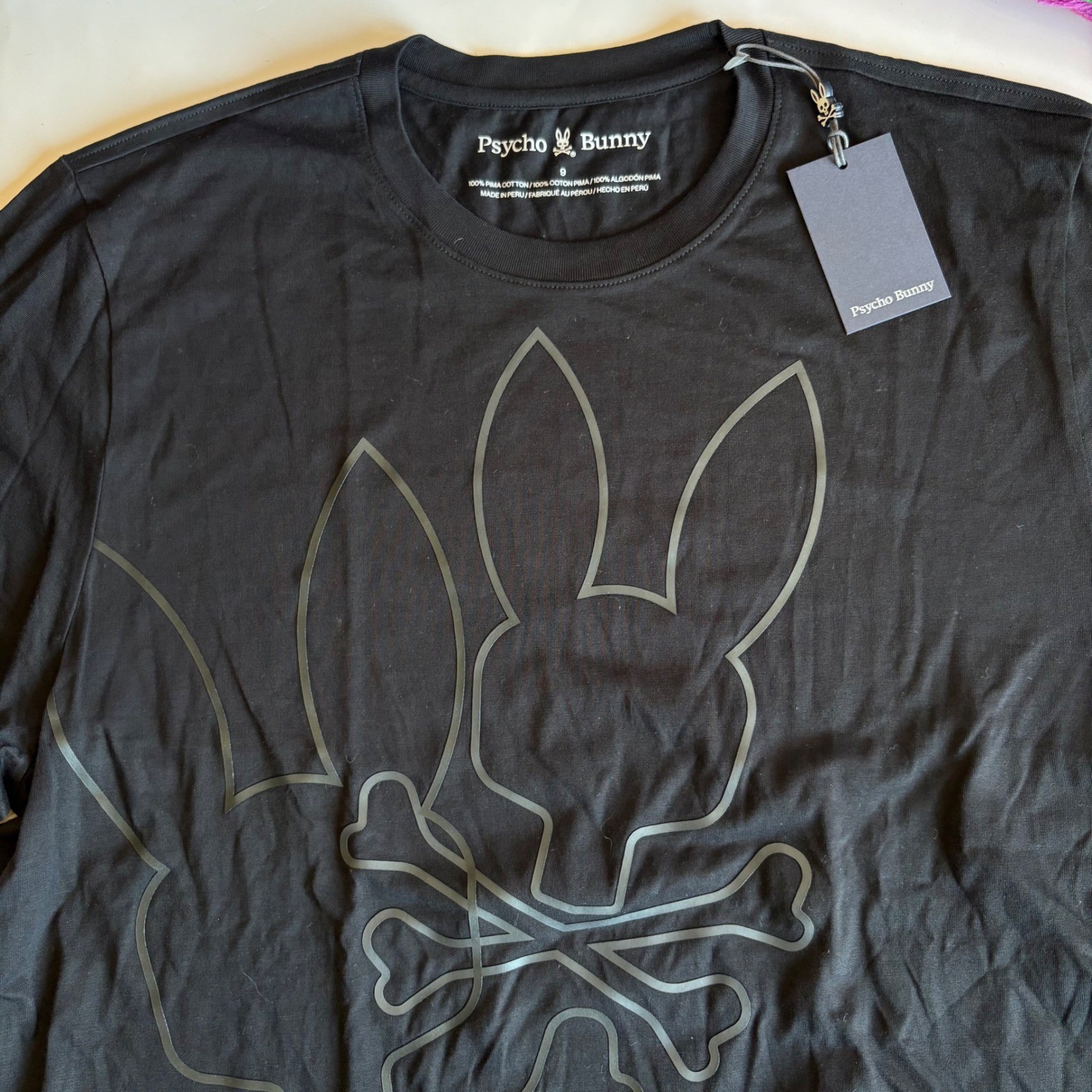 Psycho Bunny San Diego HD Print Graphic Tee Black Pima Cotton Mens 9 XXXL NEW gallery