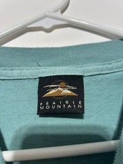 Prairie Mountain Men Size S Single Stitch Cotton Green Aspen Shirt