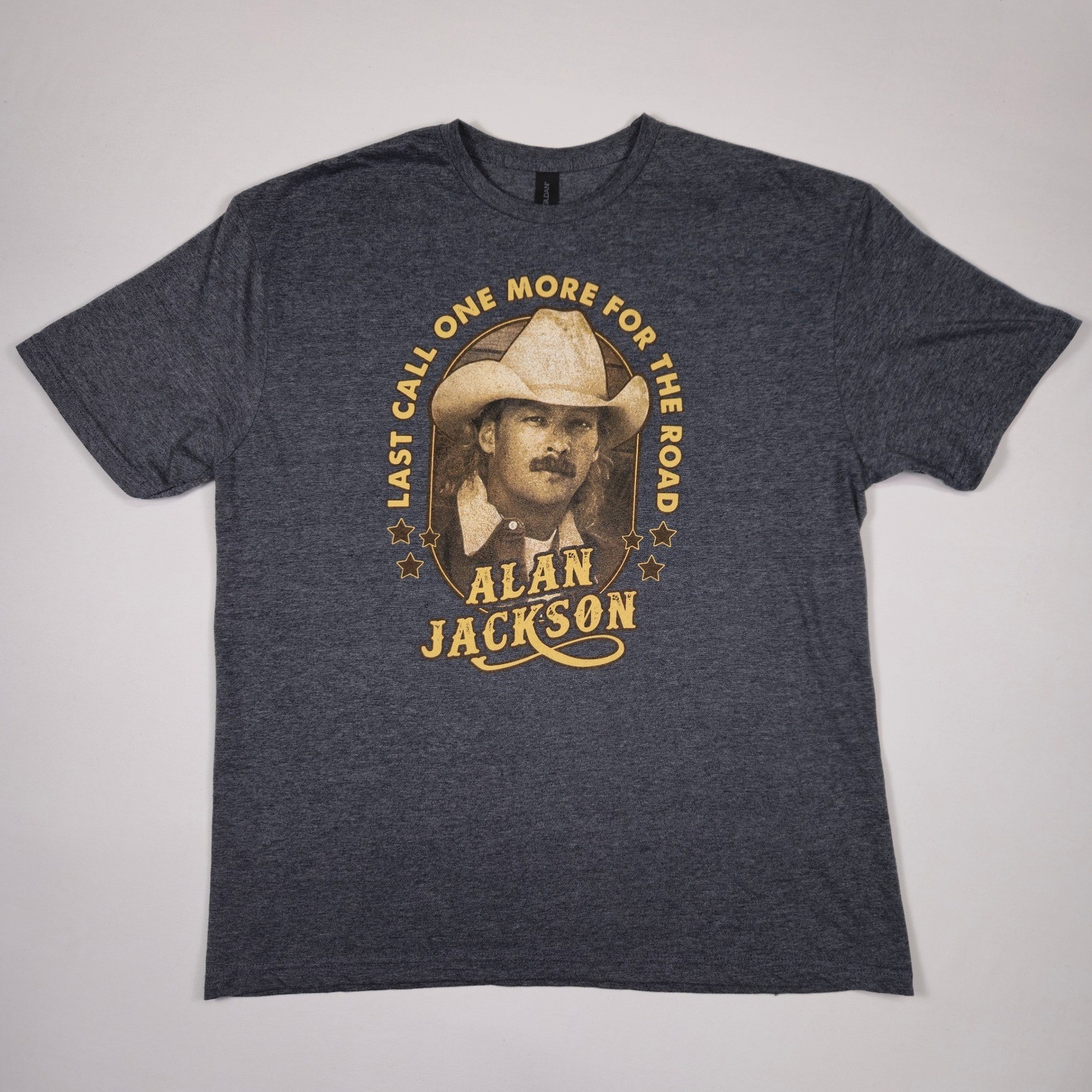 Alan Jackson 2022 Last Call Tour T-Shirt Men’s XL Gray Country Music Graphic Tee