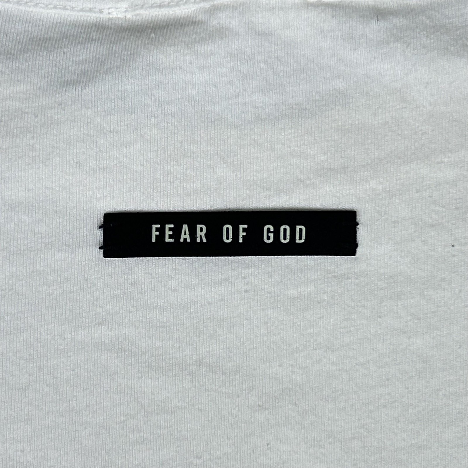 Fear Of God Shirt Mens Large White Sixth Collection FG Reflective Logo Made USA gallery