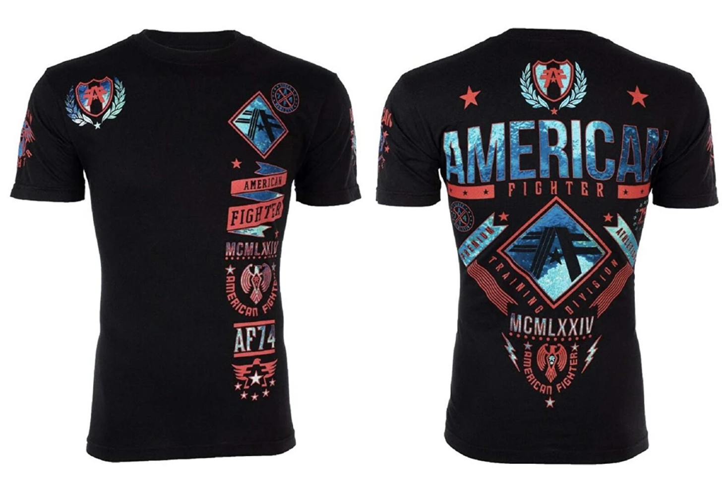 AMERICAN FIGHTER Men's T-Shirt LANDER Biker Black Athletic MMA S-4XL gallery