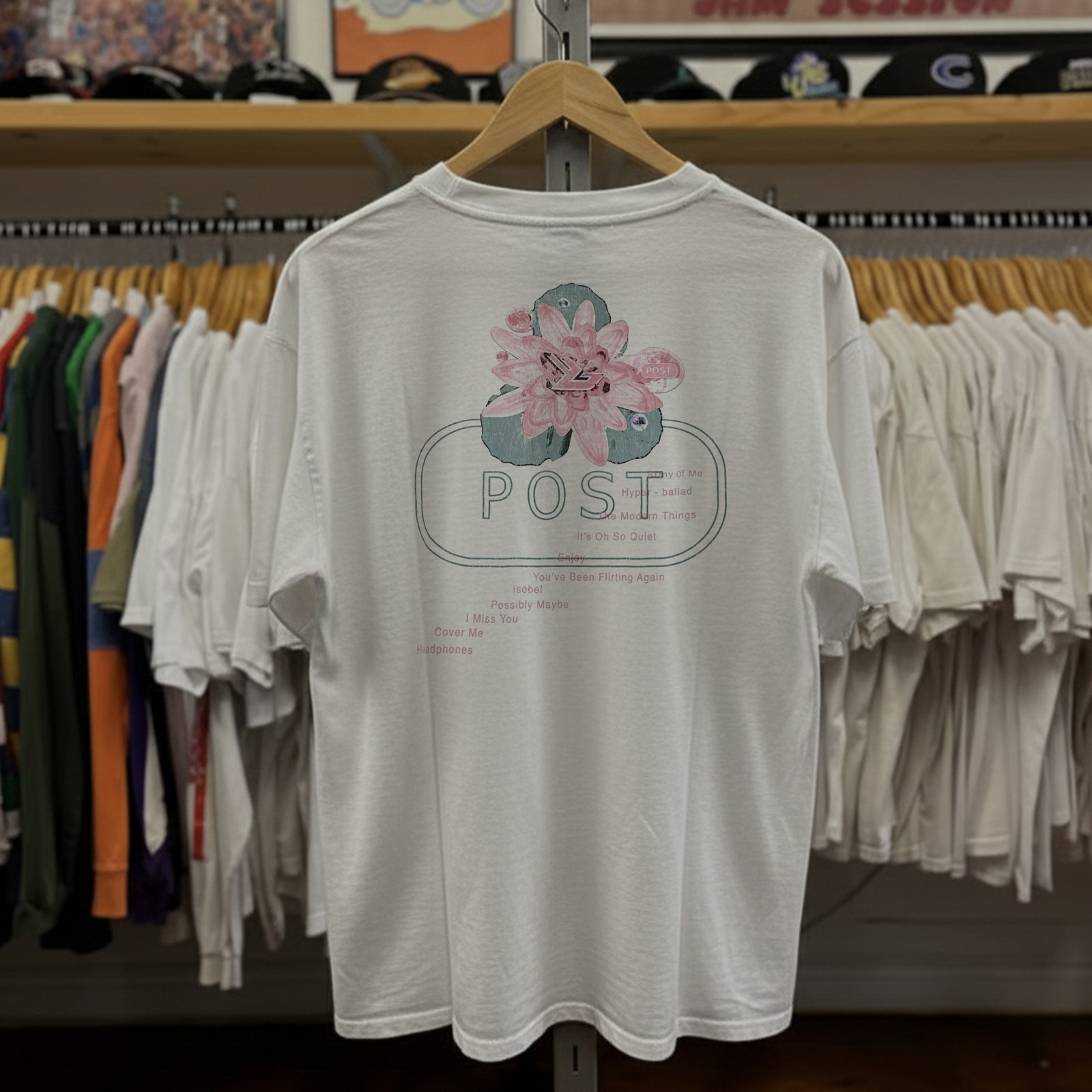 1995 Bjork Post Washed T-Shirt White L gallery