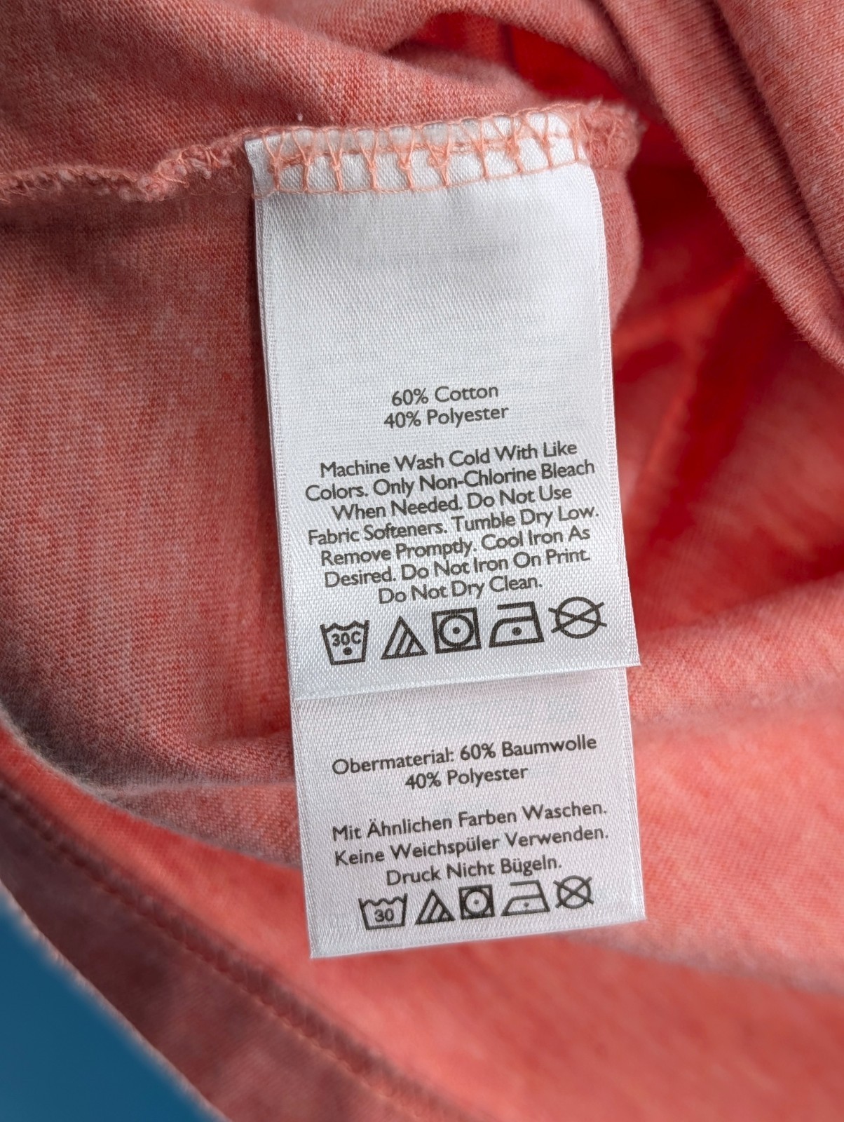 Eddie Bauer Men's Short Slv. Legend Wash T-shirt Coral Heather Size Med. EUC gallery