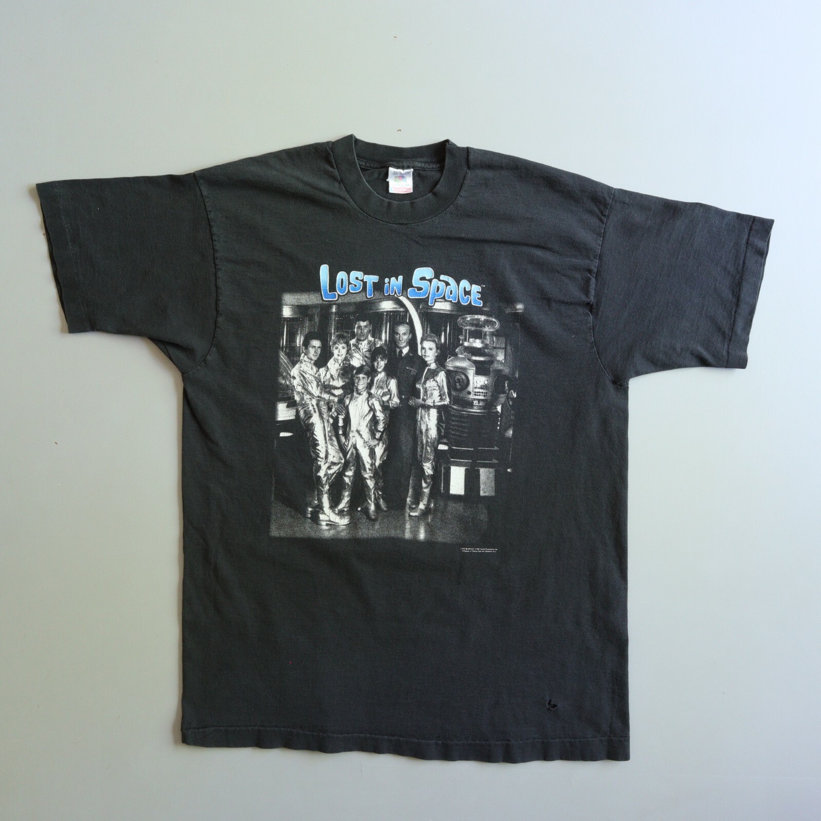 Vintage Lost in Space T Shirt Promo TV Show 90s FOTL L/XL Distressed