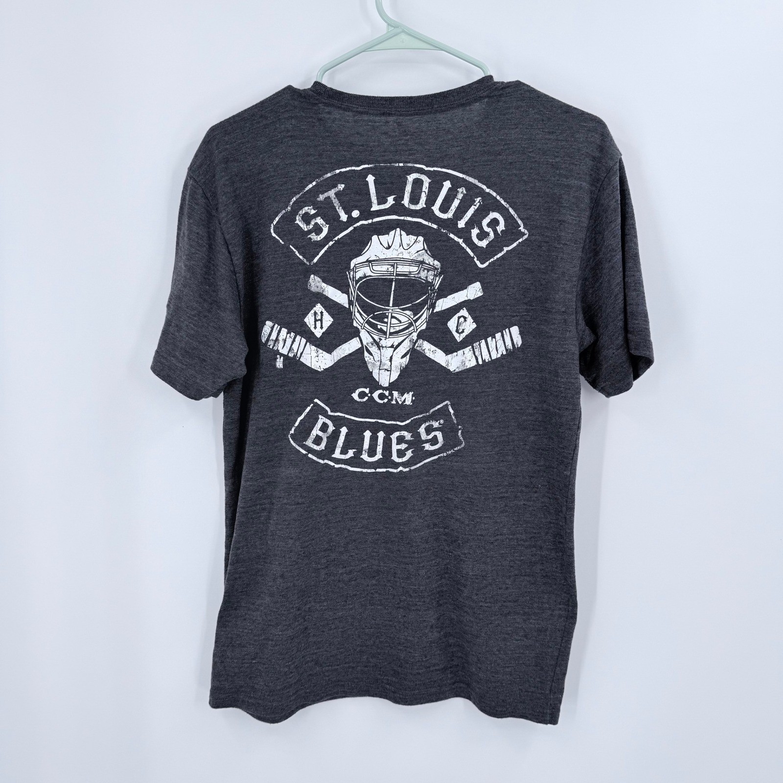 CCM St. Louis Blues NHL T Shirt Mens Size S Hockey Jersey Graphic gallery