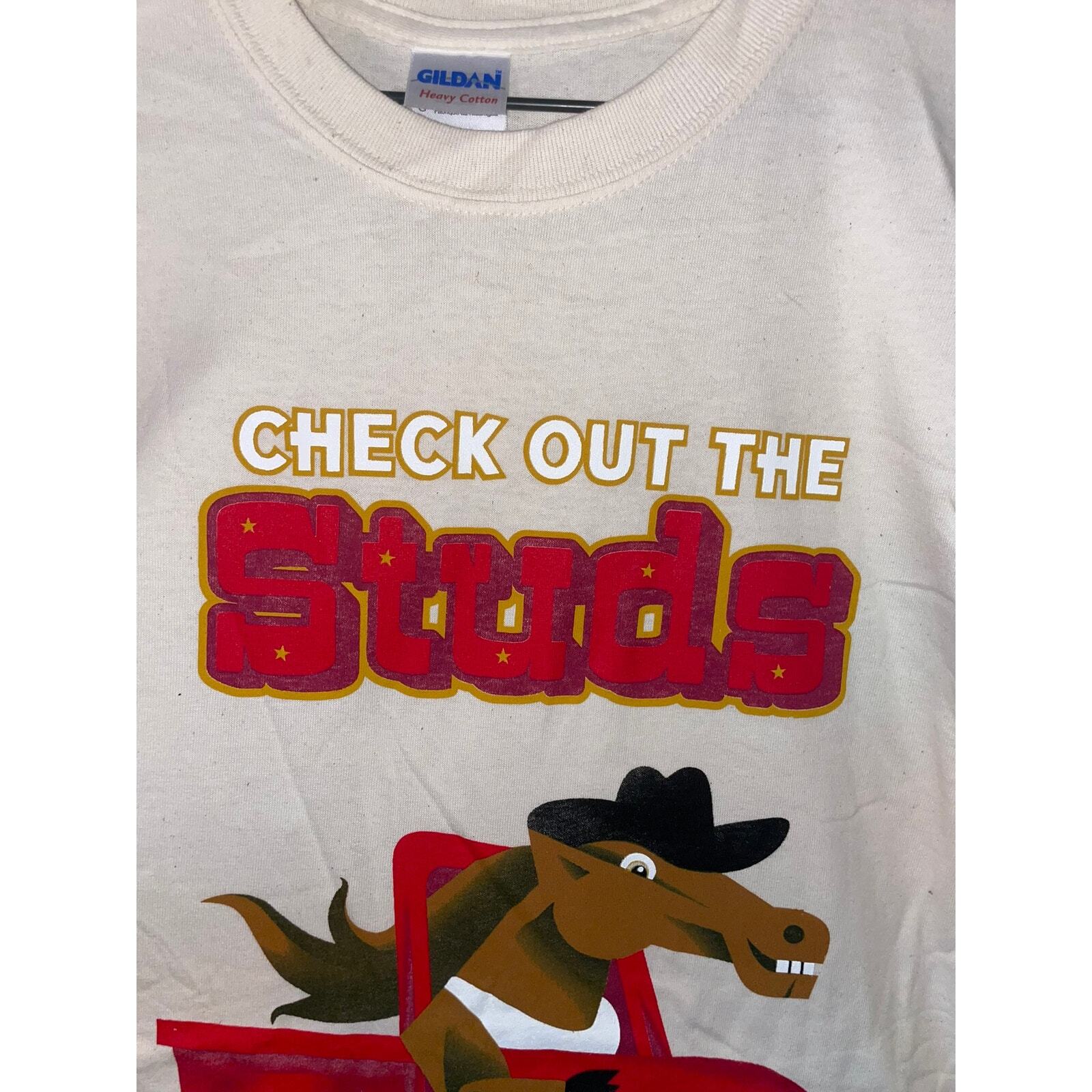 2009 Kansas State Fair Check out The Studs Horse Shirt Graphic 2000s L Large gallery