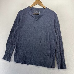 Faherty Cloud Cotton Shirt Men’s Large Blue Henley Solid blank Lightweight Soft