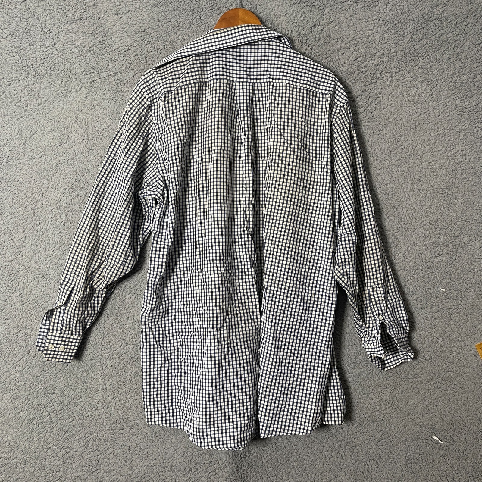 Stafford Travel Broadcloth Plaid Long Sleeve Button Up T-Shirt Size 18 gallery