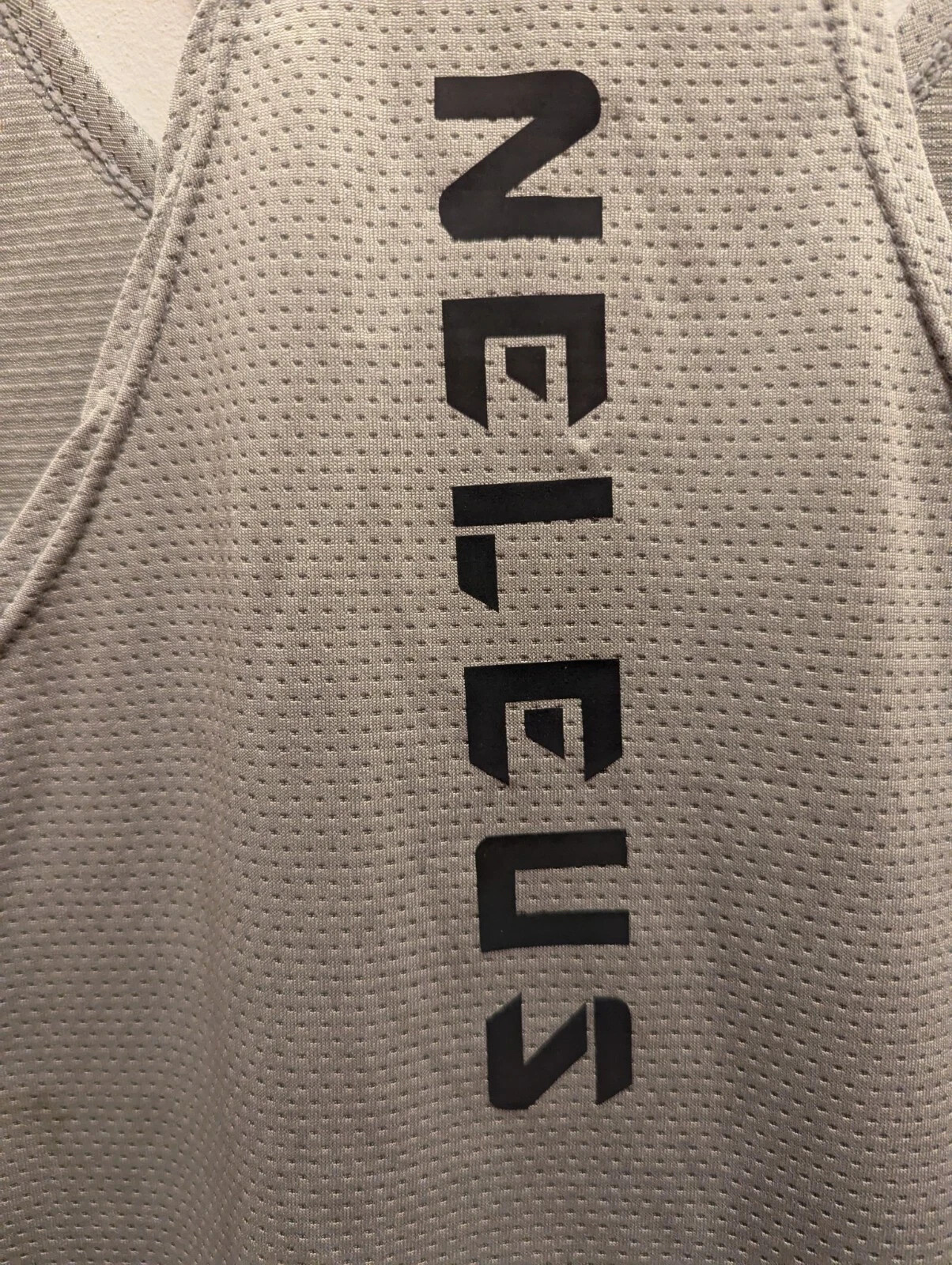 NELEUS 'Dry Fit Logo Muscle' Mesh Tank Top Men's M Gym Workout Exercise Grey NWT gallery