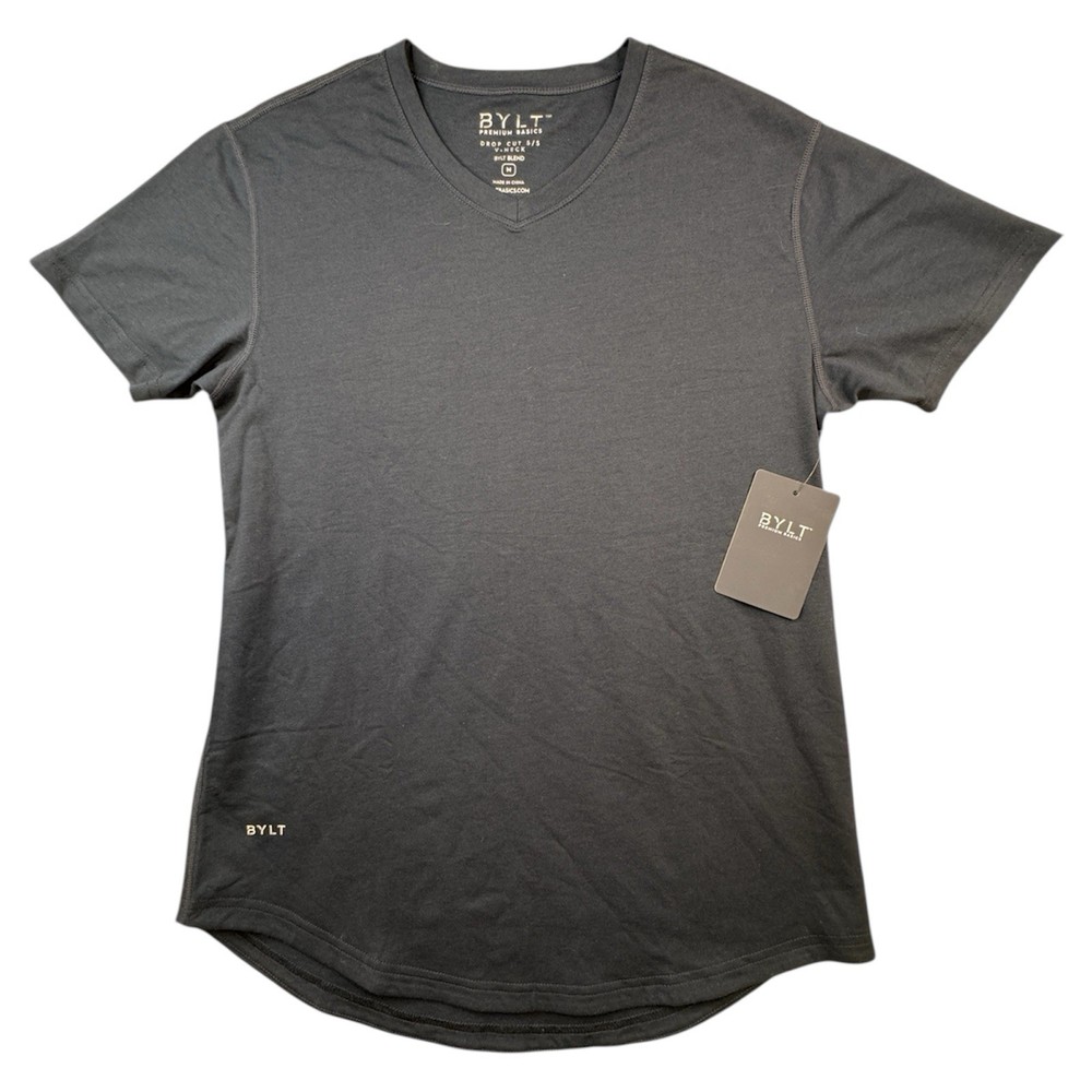 BYLT Premium Basics Men’s Drop Cut Shirt Size Medium Navy NWT