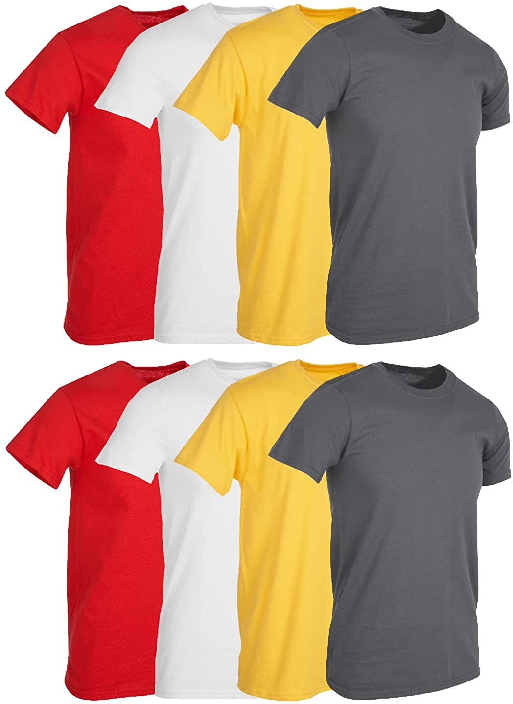 BILLIONHATS 4 Pack T-Shirts - Size 7X - Plus Size Men's Solid Colors Cotton gallery