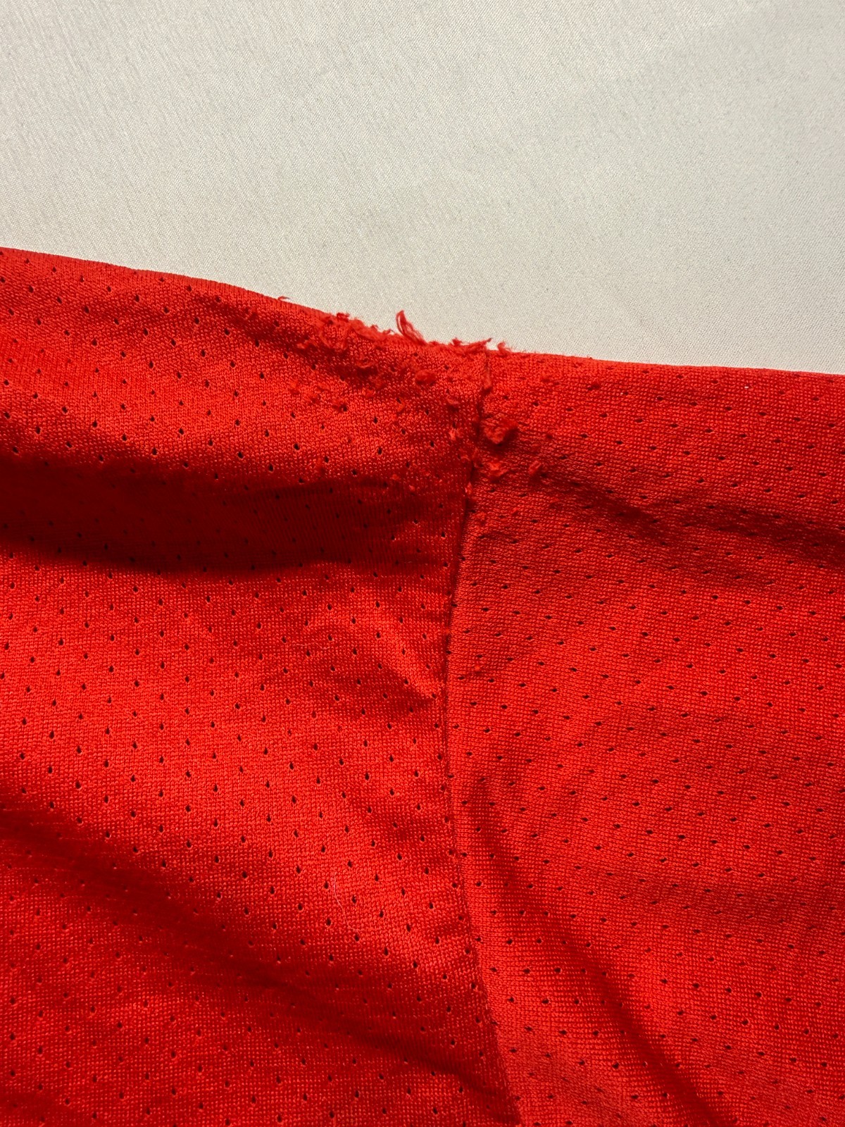 MTJHE Mesh Shirt Mens Large Cherry Red Mock Neck Ribbed Cuff & Neck Casual Wear gallery
