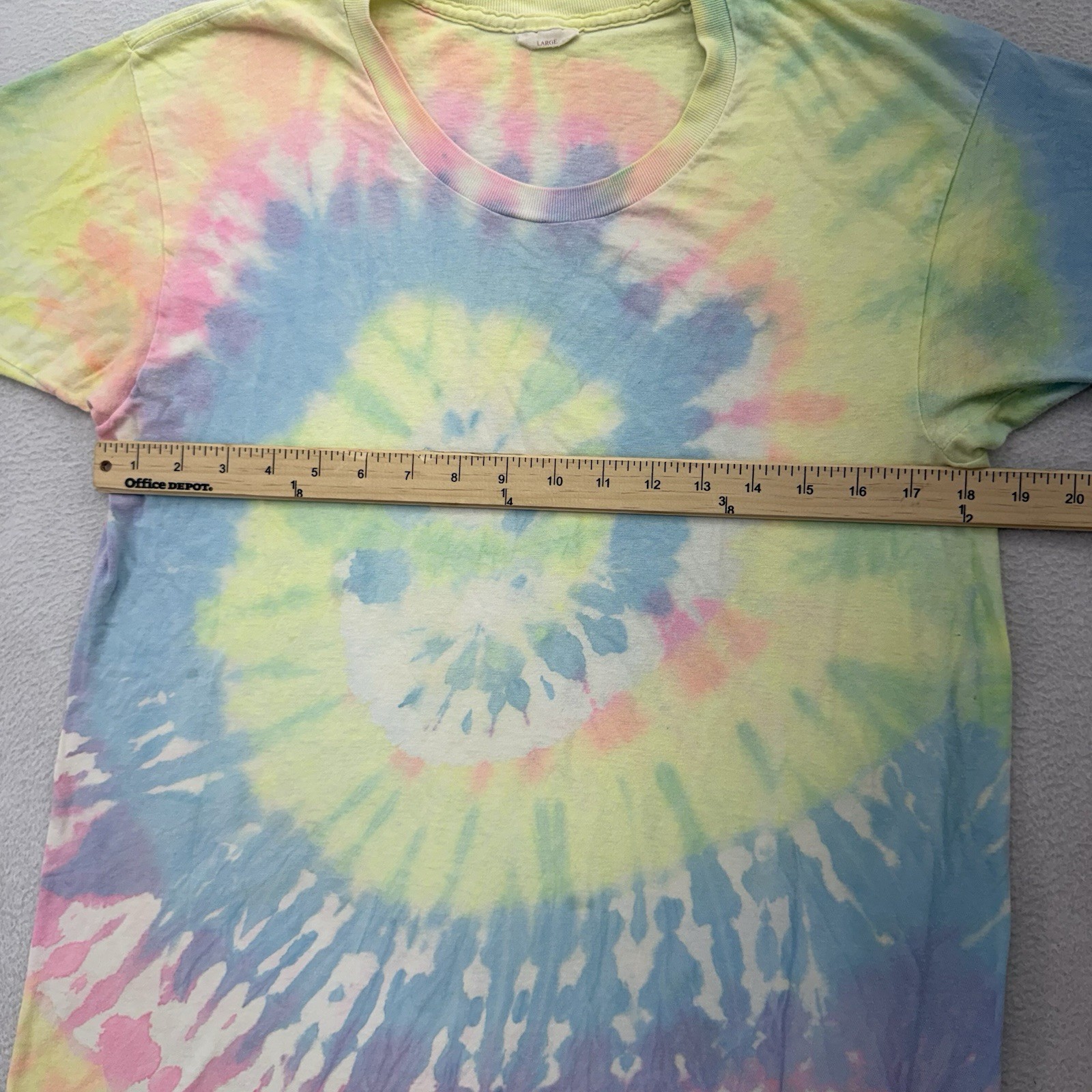 Vintage Tie Dye Blank T Shirt Thin Lightweight Distressed Single Stitch L gallery