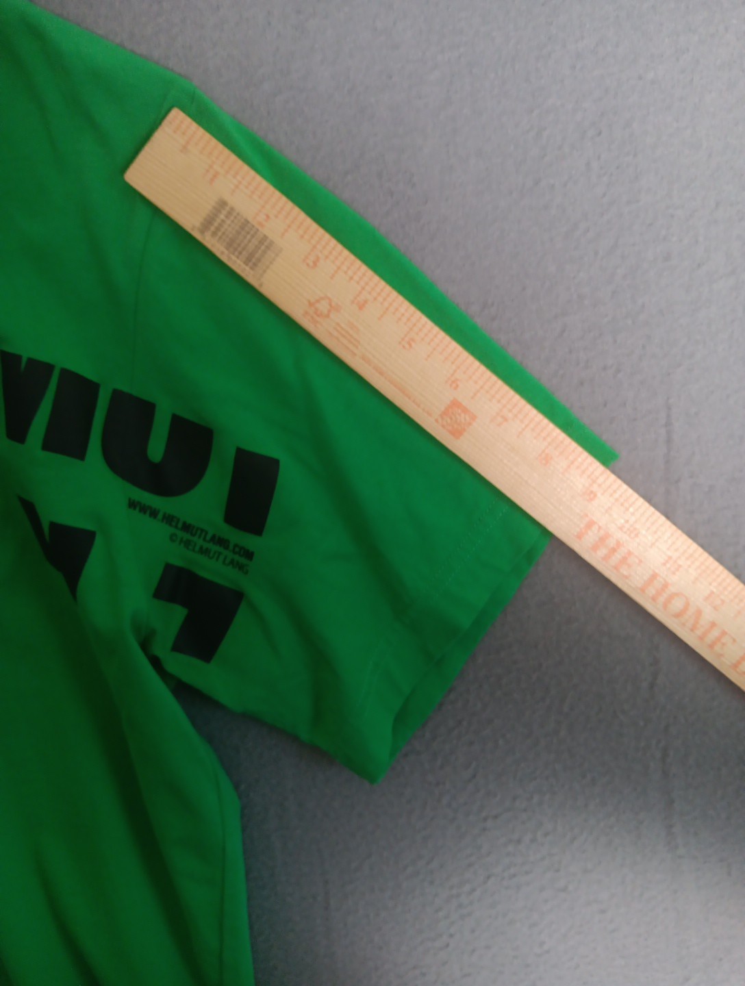 Helmut Lang Men's Green Crewneck Logo Cotton Short Sleeve T-Shirt Sz MEDIUM gallery
