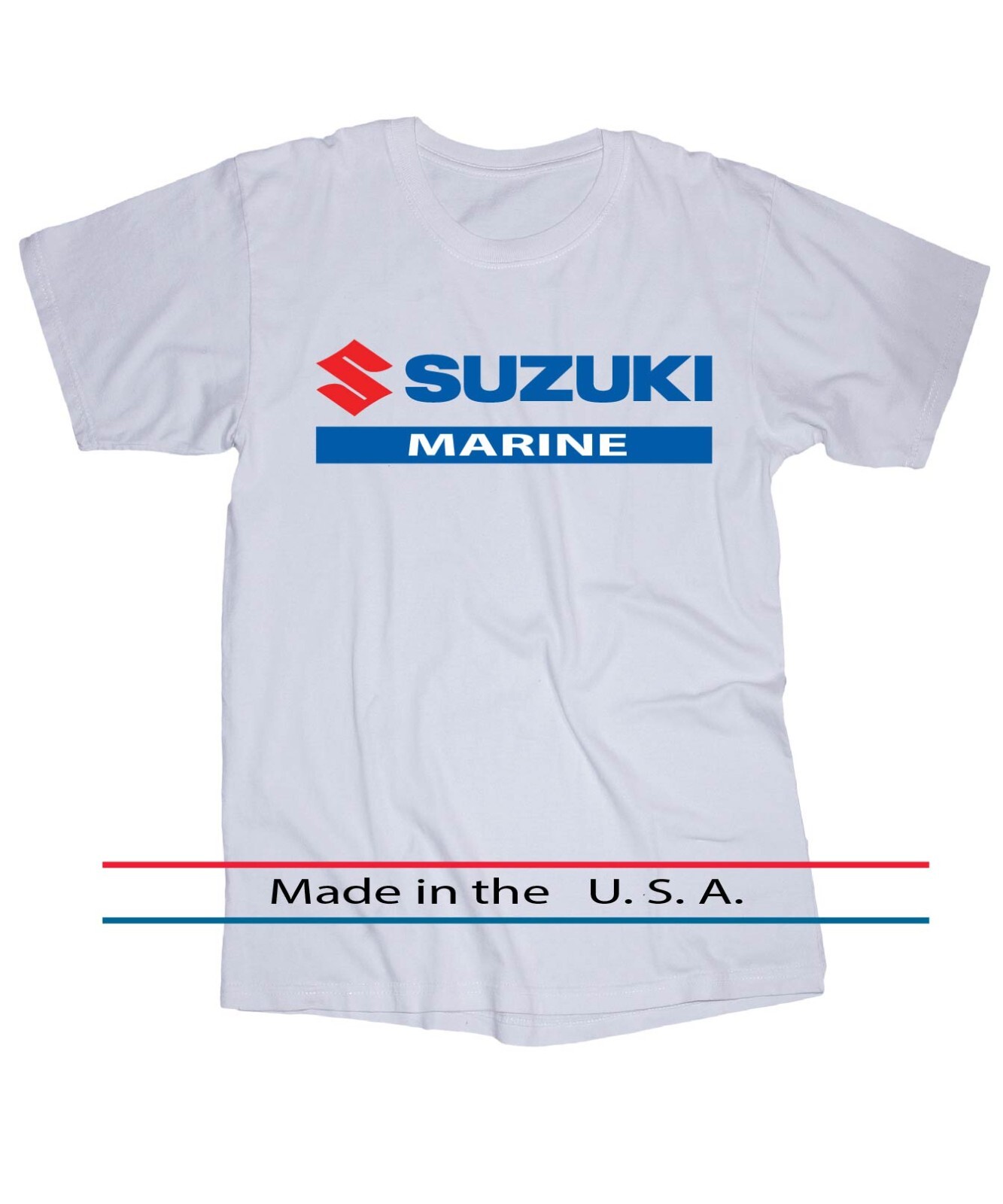 Suzuki Outboard Marine logo White T-shirt Boating Powerboat gallery