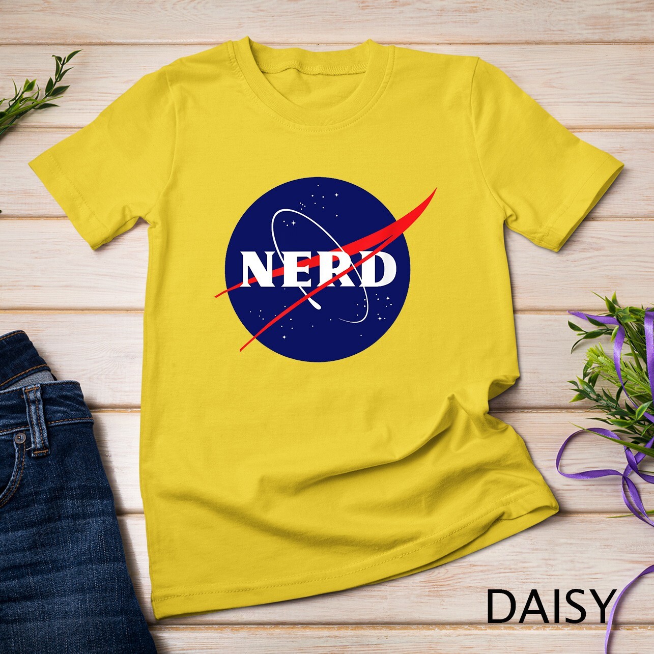 Funny NASA Nerd Logo Parody Science Astronomy Astronaut Unisex T-shirt gallery
