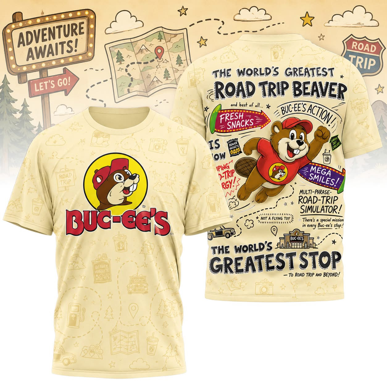 Buc-ees The world's greatest road trip beaver Shirt - All Over Print gallery