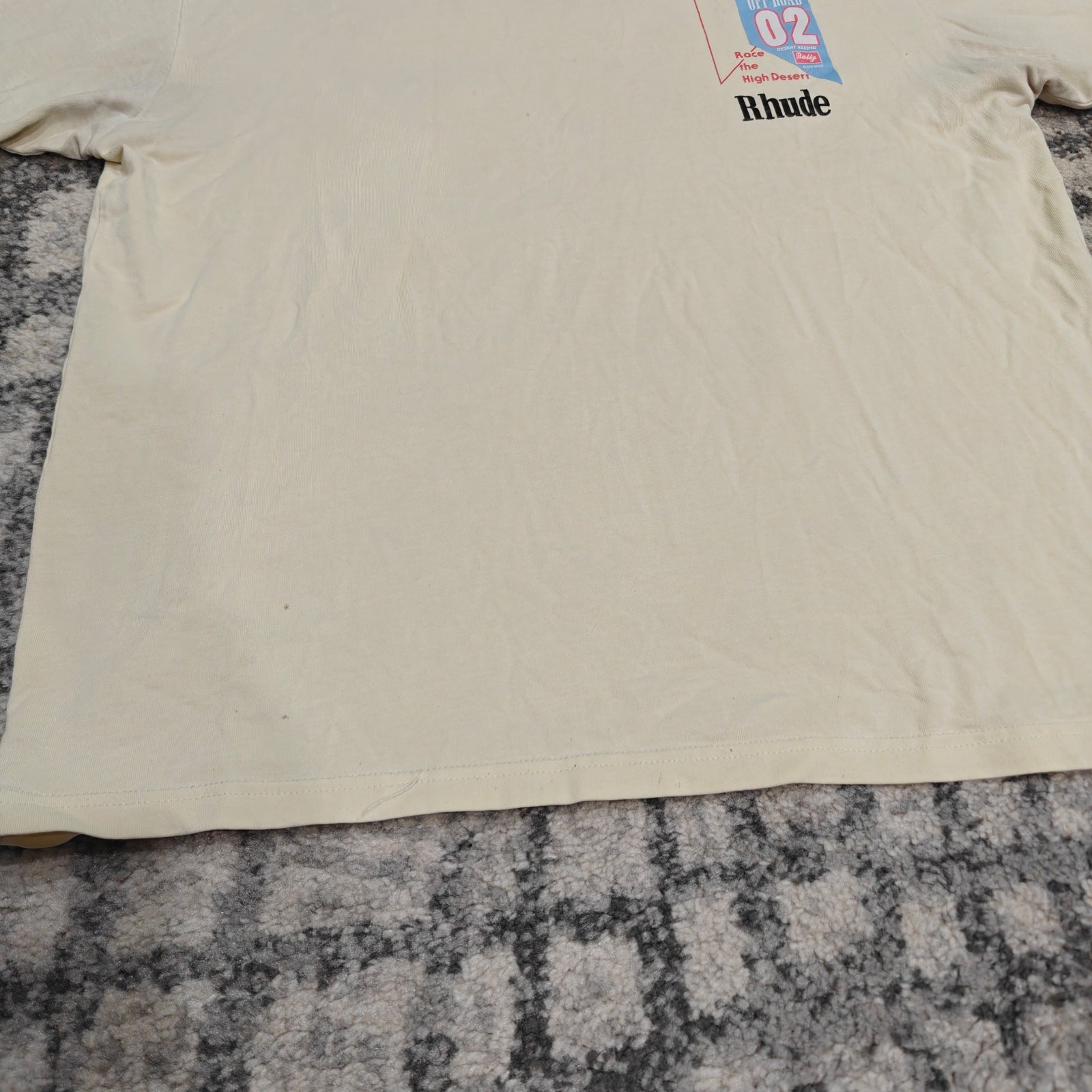 Rhude Off Road 02 High Desert Graphic T-Shirt Cream Men's Size XL Streetwear gallery